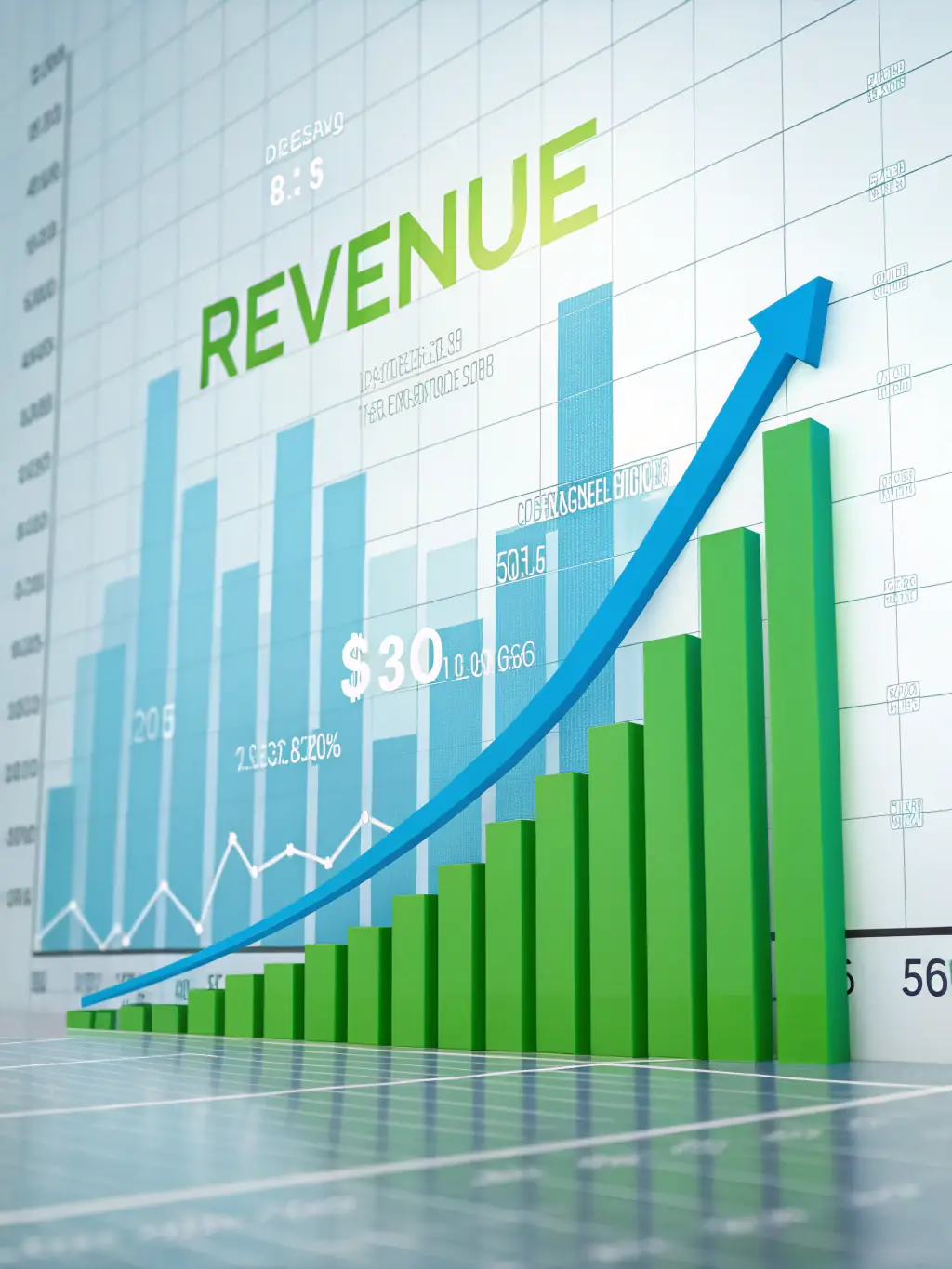A graph showing positive financial trends, representing the benefits of TuranBuh's financial reporting services for business growth.
